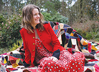 Kate Rowe - Red Coat smiling